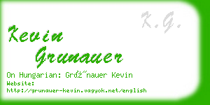 kevin grunauer business card